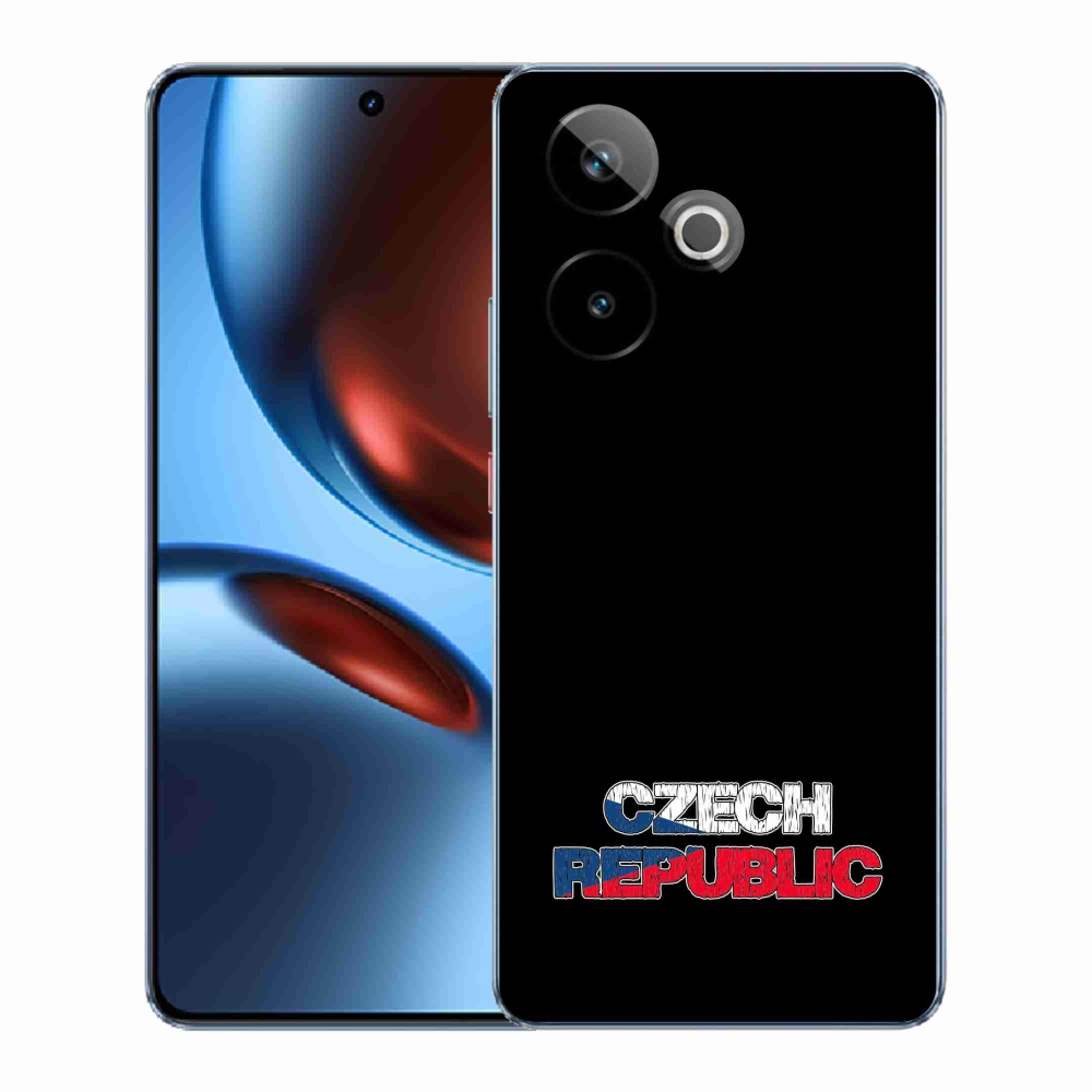 Gelový kryt mmCase na Realme GT 7 5G/GT 7T 5G - Czech Republic černé pozadí