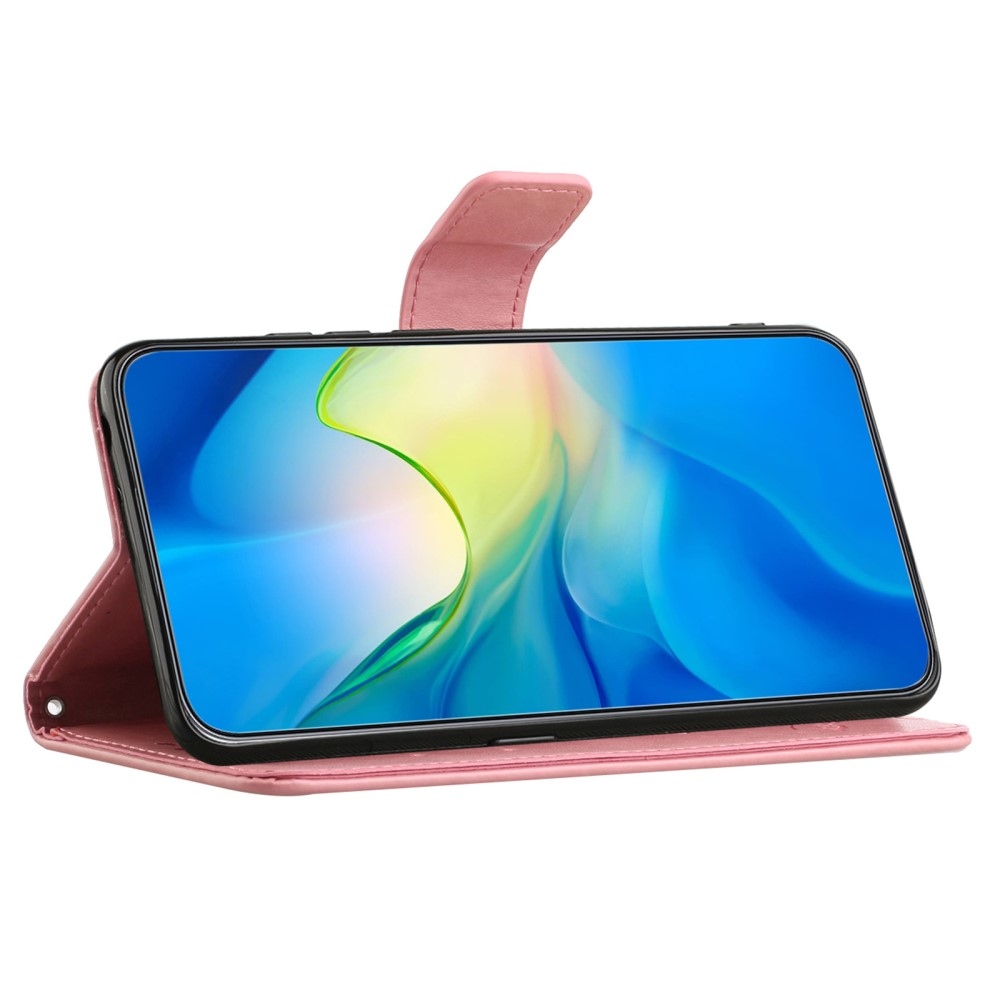 Flower knížkové pouzdro na Samsung Galaxy A56 5G - růžové