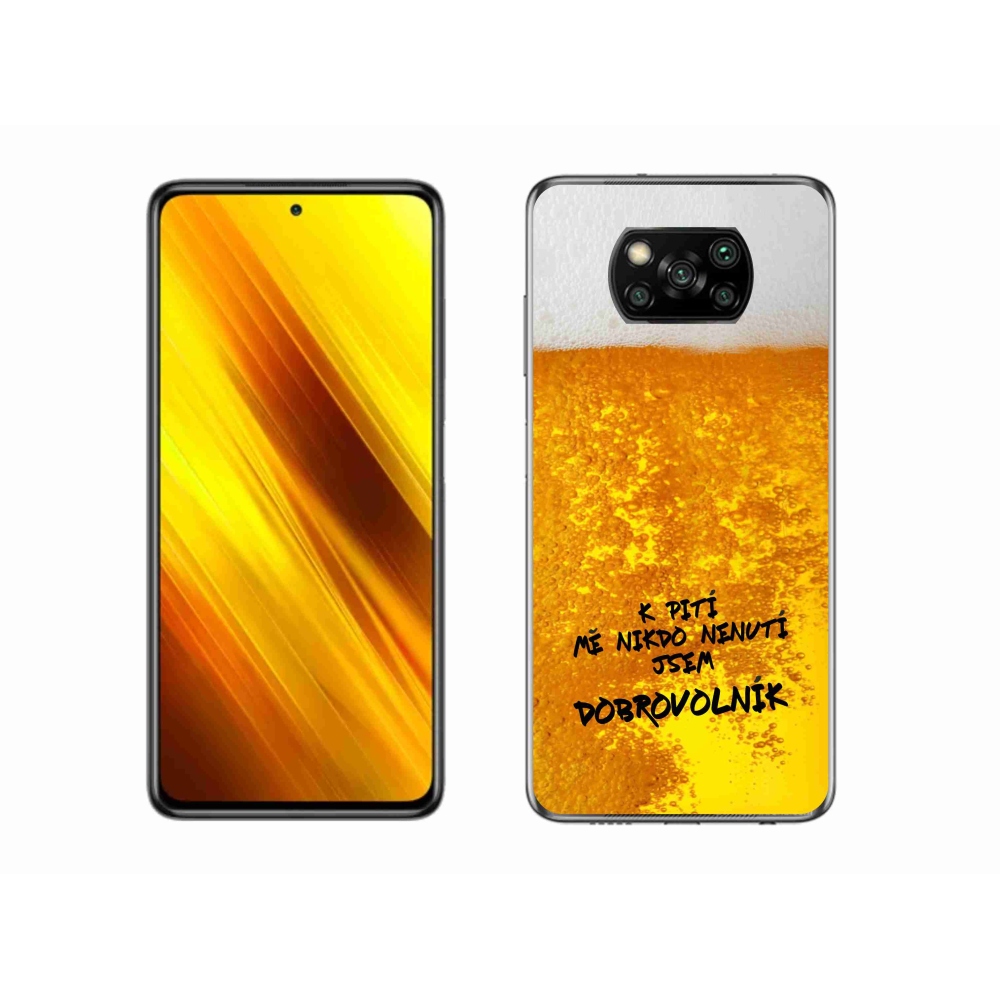 Gelový kryt mmCase na Xiaomi Poco X3 - pivní motiv 4