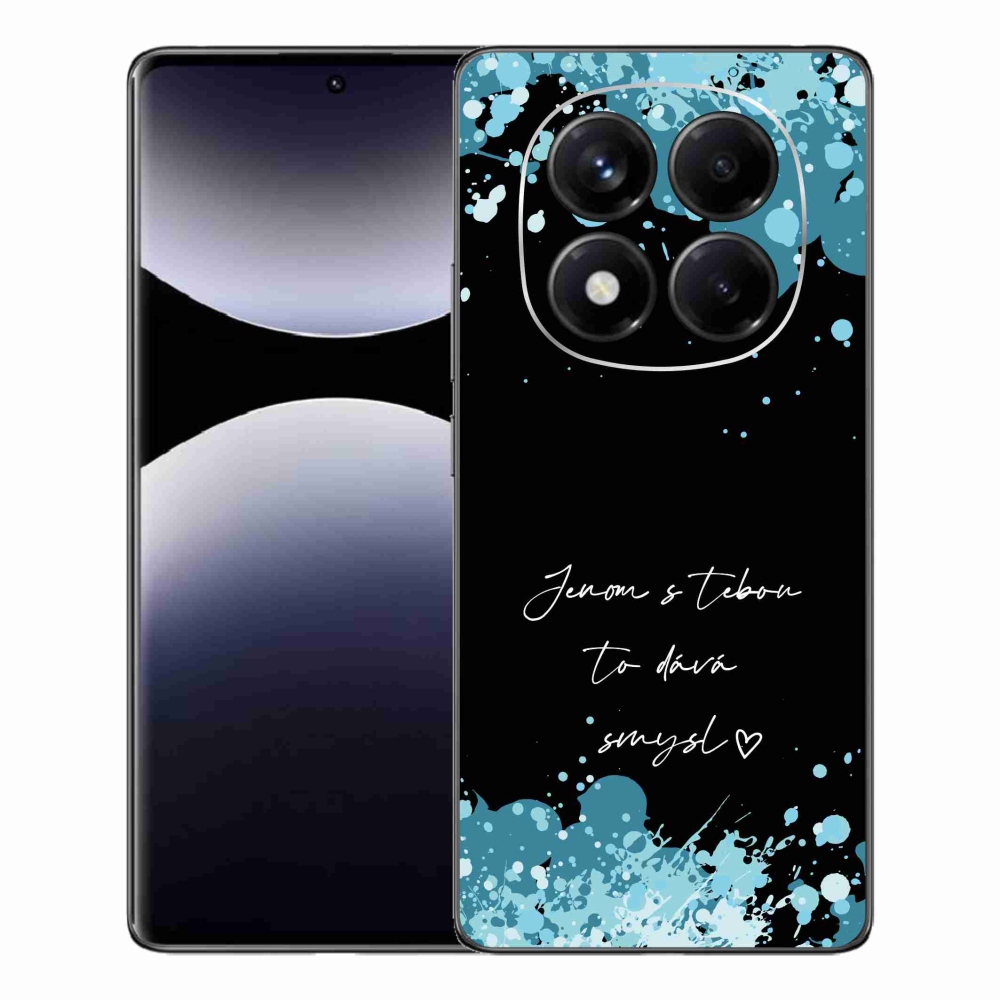 Gelový kryt mmCase na Xiaomi Redmi Note 14 Pro - zamilovaný text černé pozadí