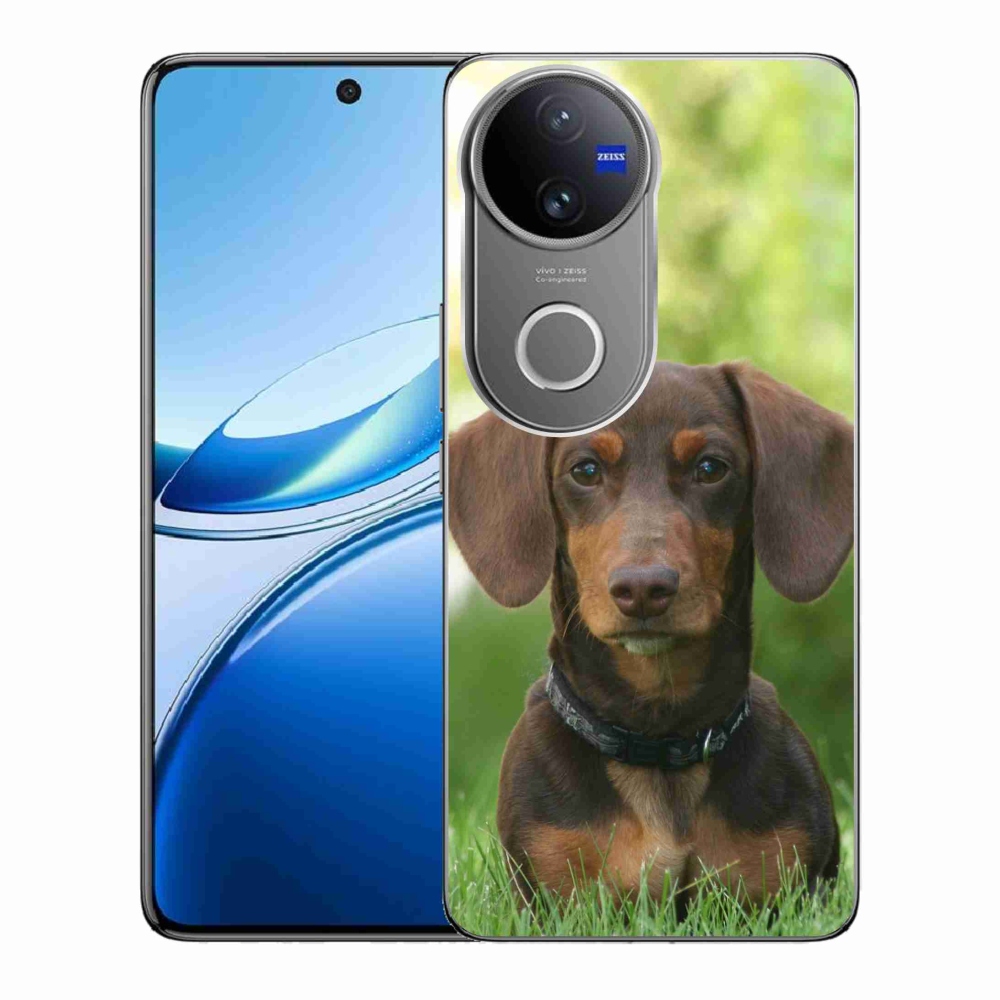Gelový kryt mmCase na Vivo V50 5G - hnědý jezevčík
