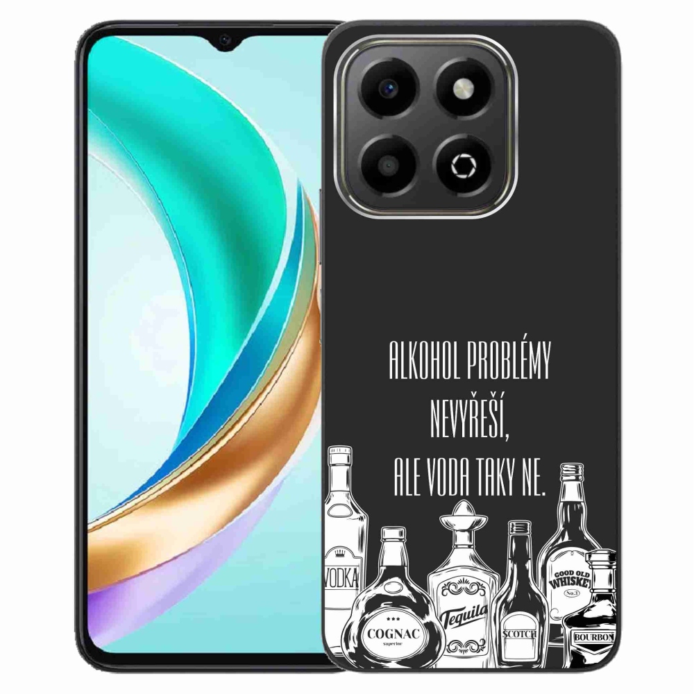 Gelový kryt mmCase na Honor X6b - vtipný text černé pozadí