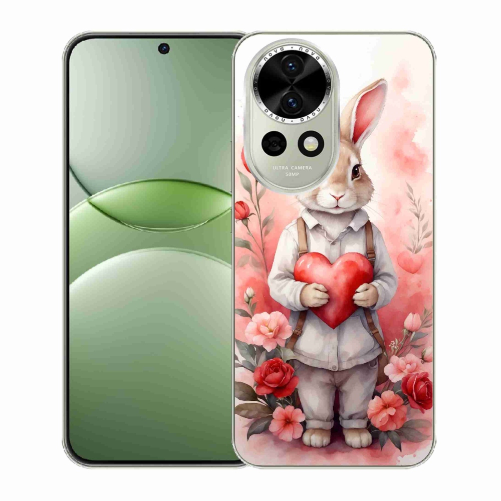 Gelový kryt mmCase na Huawei Nova 13 5G - zajíc se srdíčkem