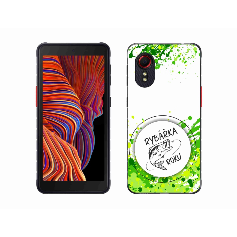 Gelový kryt mmCase na Samsung Galaxy Xcover 5 - rybářka roku bílé pozadí