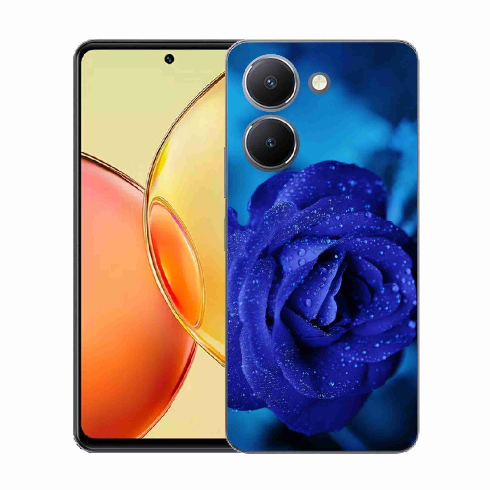 Gelový kryt mmCase na Vivo Y36 - modrá růže