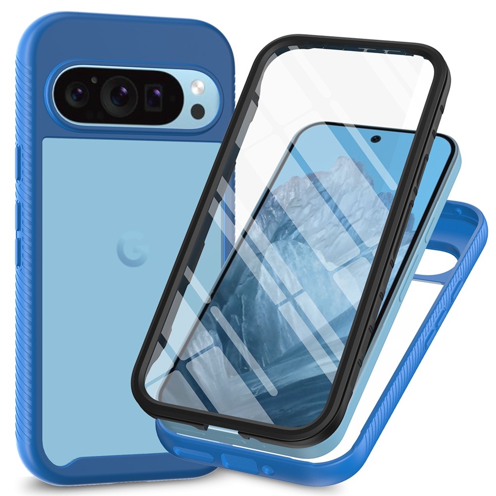 Impact gelový obal s rámečkem pro ochranou displeje na Google Pixel 10 Pro/Pixel 10 - modrý