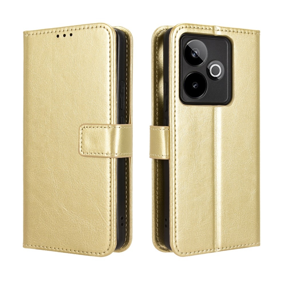 Crazy knížkové pouzdro na Realme GT 7 5G - zlaté