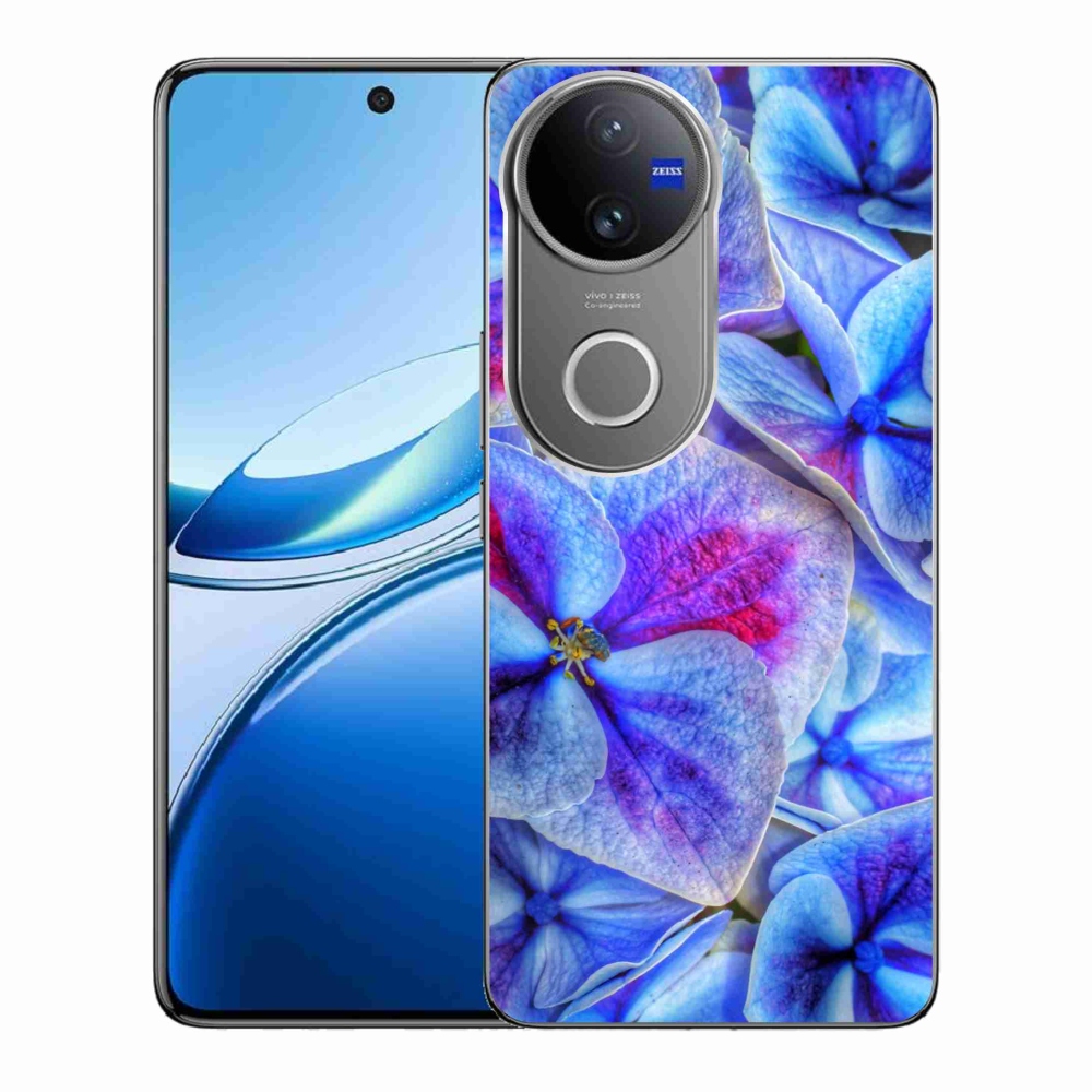 Gelový kryt mmCase na Vivo V50 5G - modré květy 1