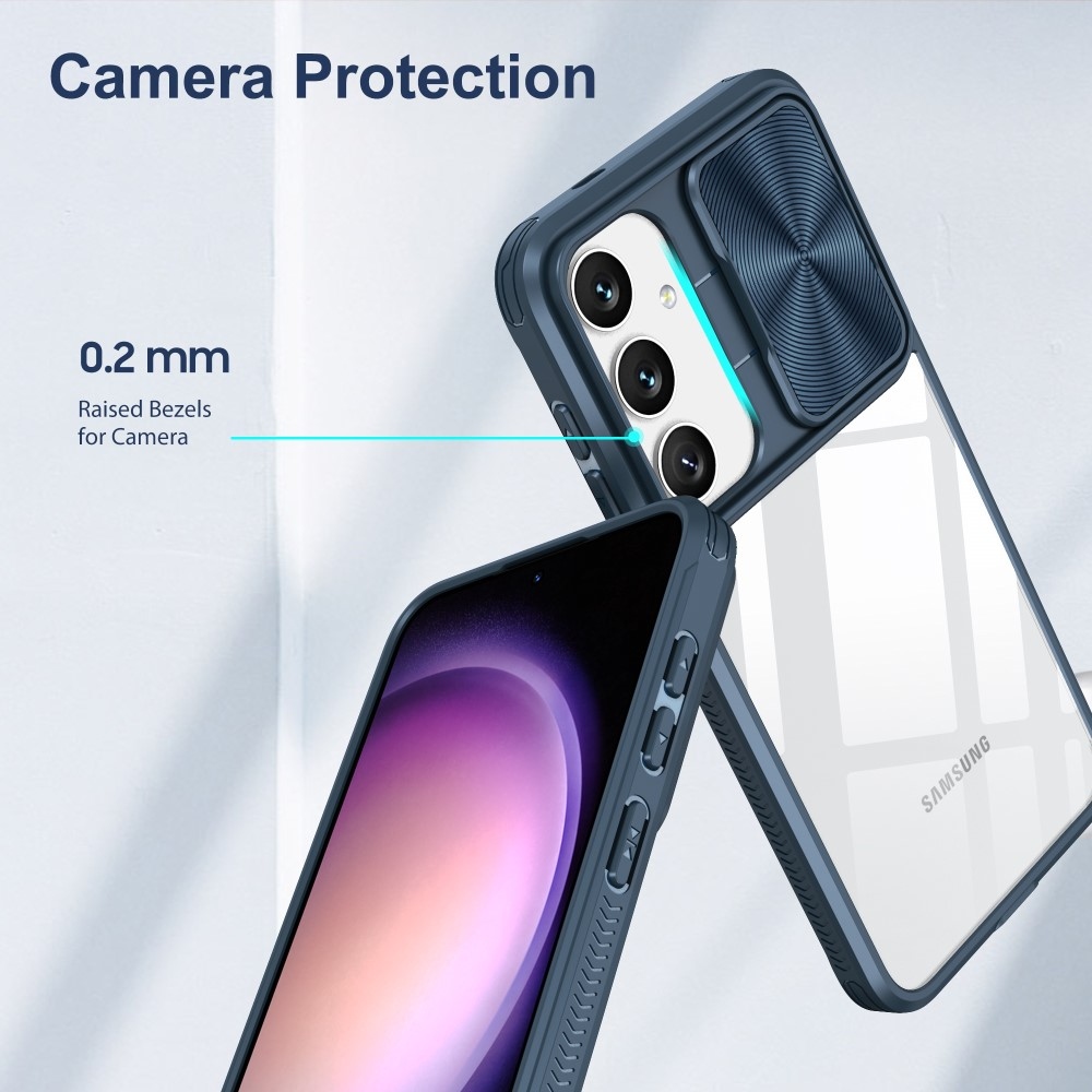 Backplate odolný kryt s krytkou fotoaparátu na Samsung Galaxy S25+ - modrý