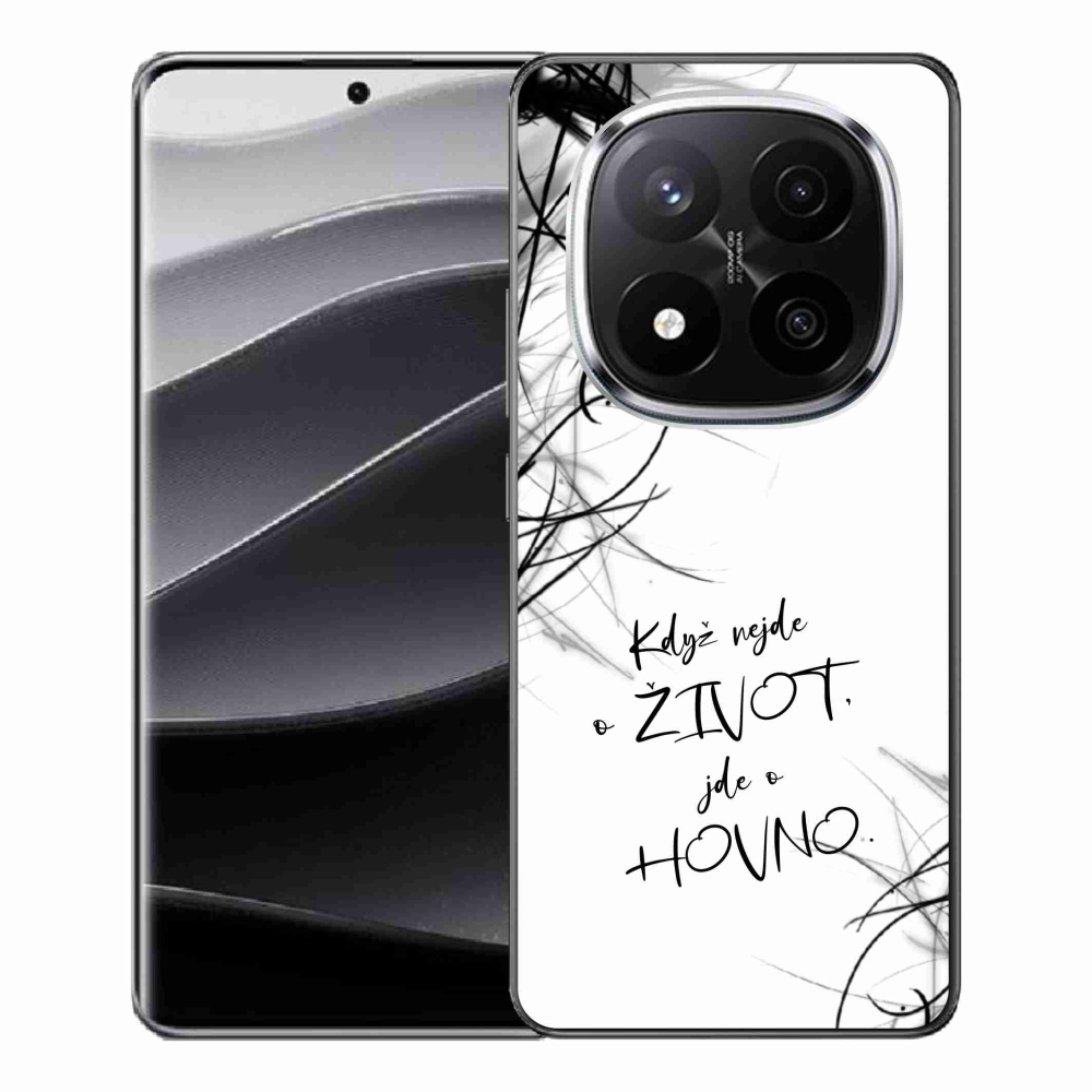 Gelový kryt mmCase na Xiaomi Redmi Note 14 Pro+ 5G - vtipný text 16 bílé pozadí