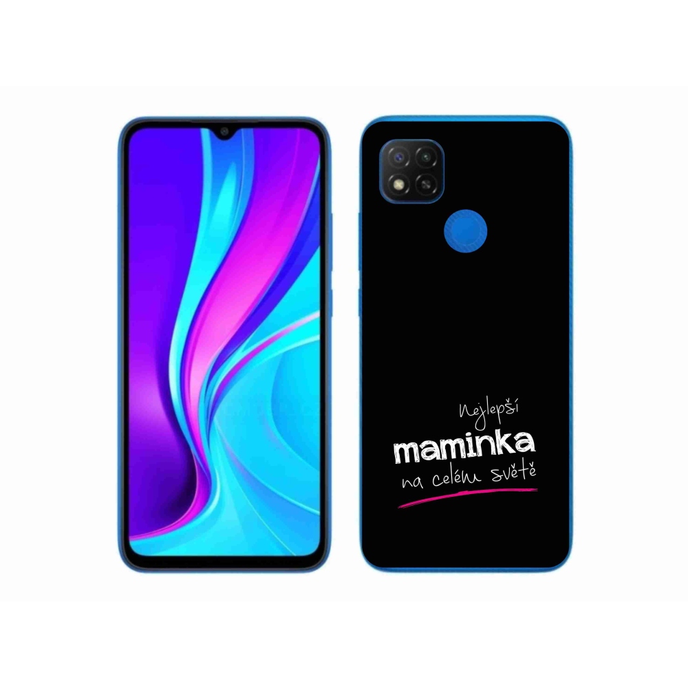 Gelový kryt mmCase na Xiaomi Redmi 9C - nejlepší maminka 4 černé pozadí
