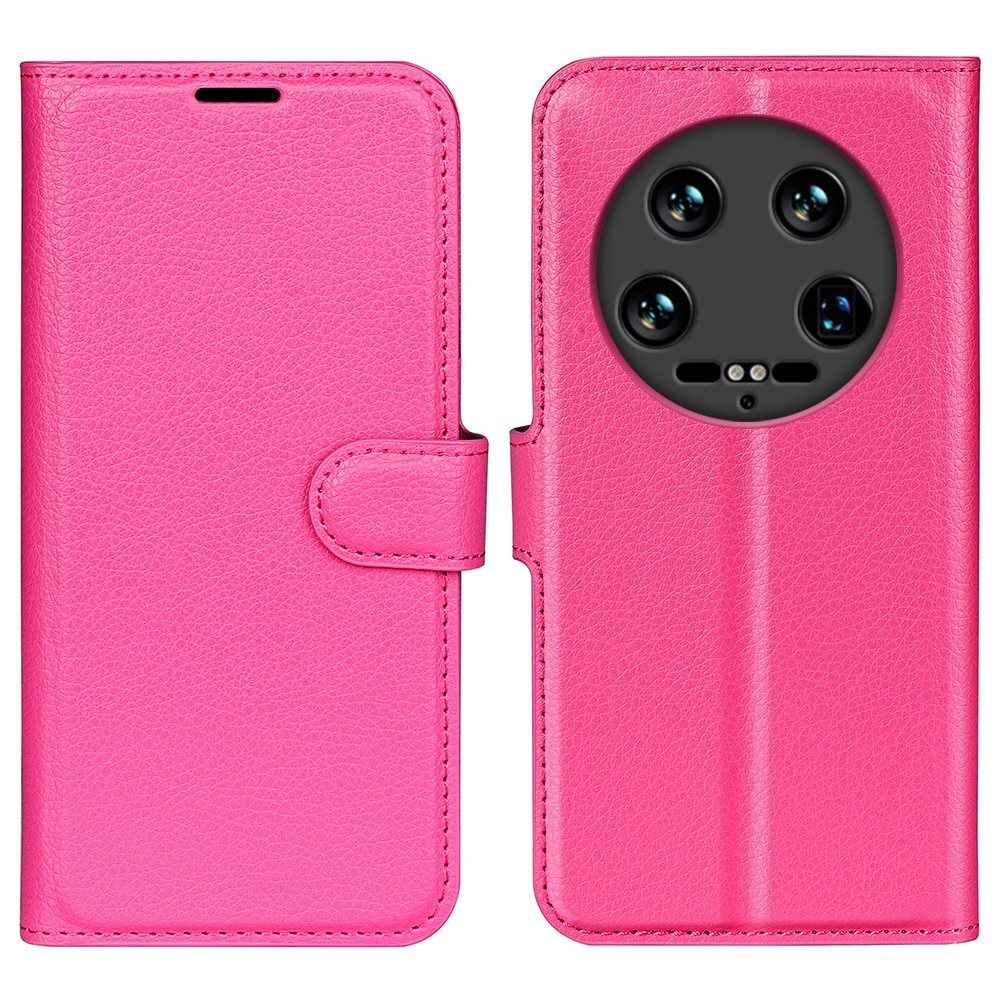 Litchi knížkové pouzdro na Xiaomi 14 Ultra - rose
