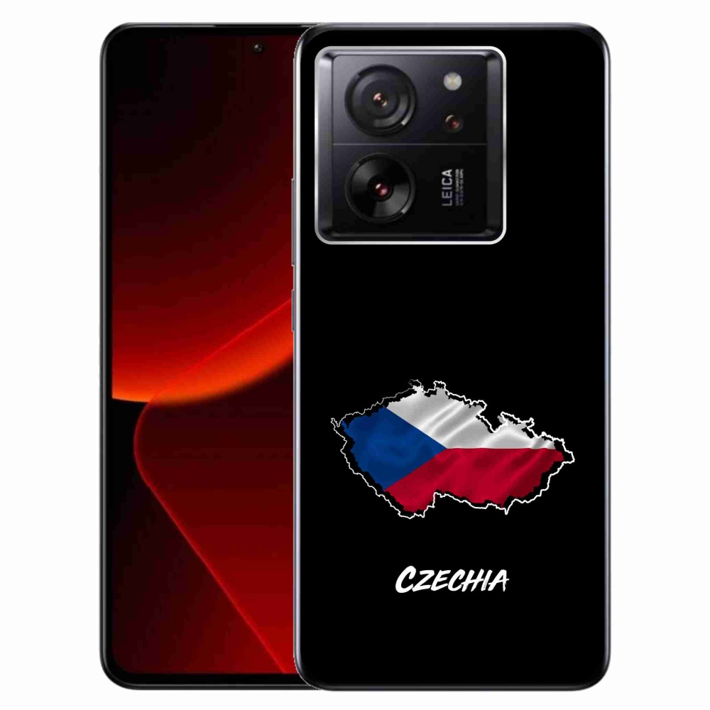 Gelový kryt mmCase na Xiaomi 13T/13T Pro - Czechia černé pozadí
