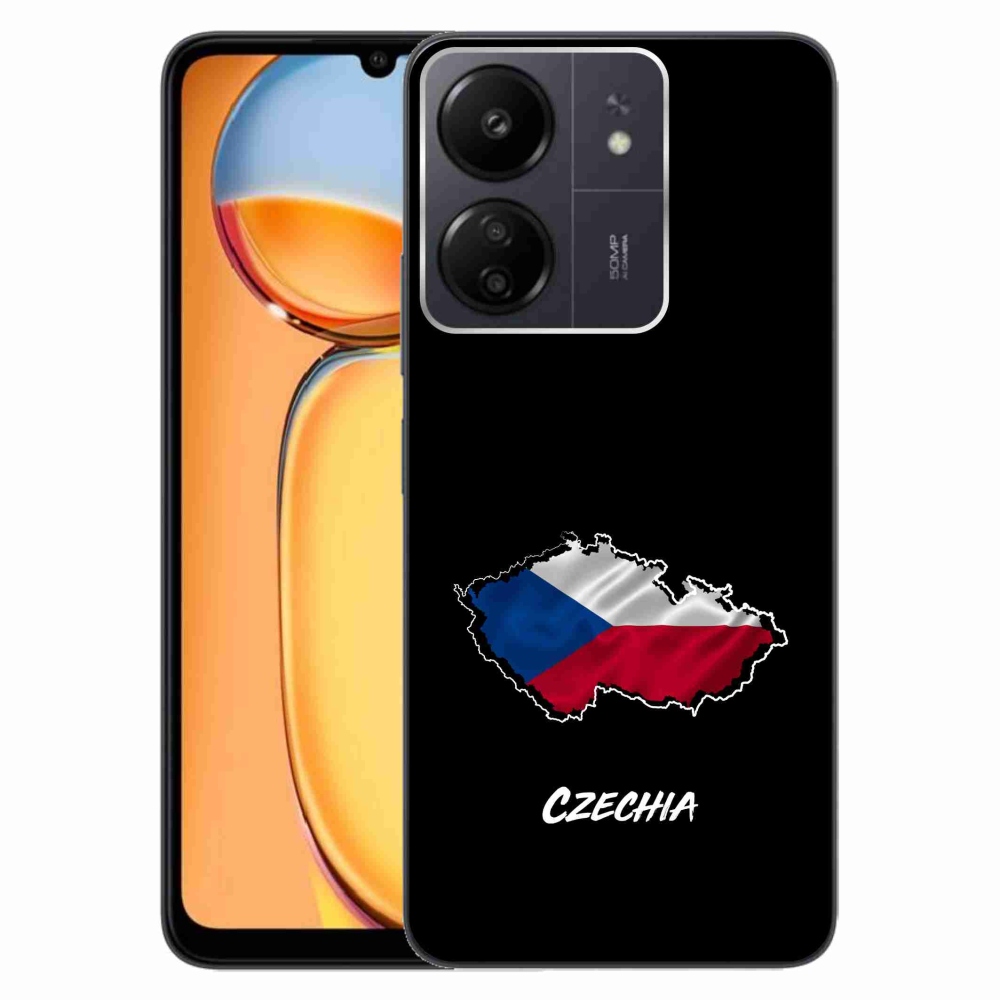Gelový kryt mmCase na Xiaomi Poco C65/Redmi 13C - Czechia černé pozadí