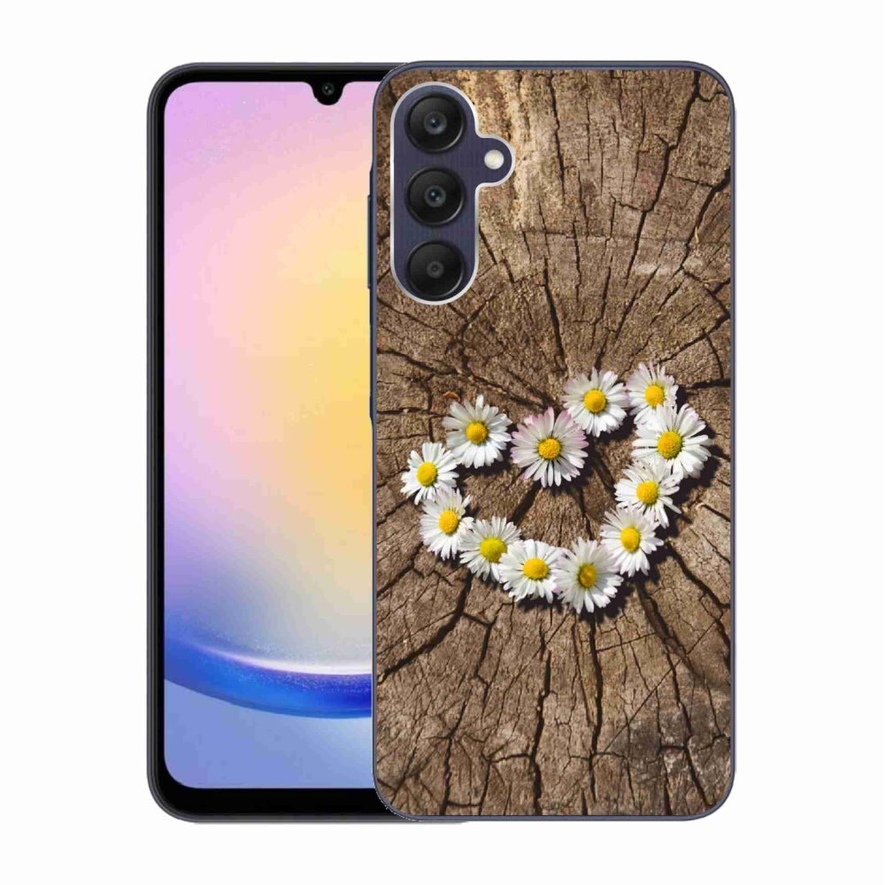Gelový kryt mmCase na Samsung Galaxy A25 5G - srdce z kopretin