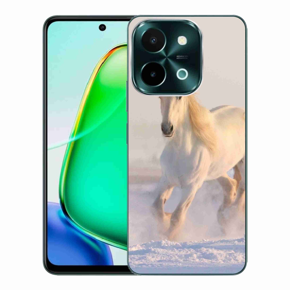 Gelový obal mmCase na Vivo Y28 - kůň ve sněhu