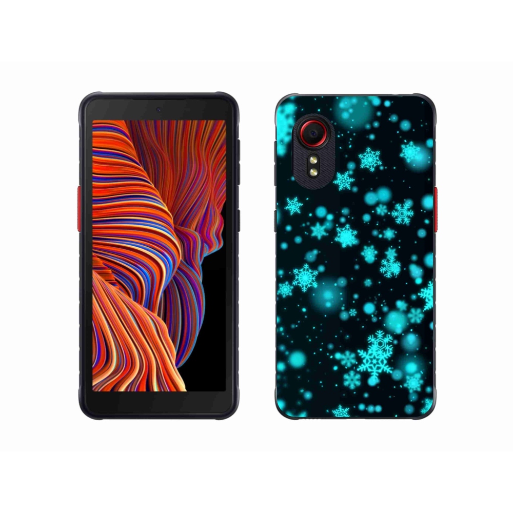 Gelový kryt mmCase na Samsung Galaxy Xcover 5 - sněhové vločky 1