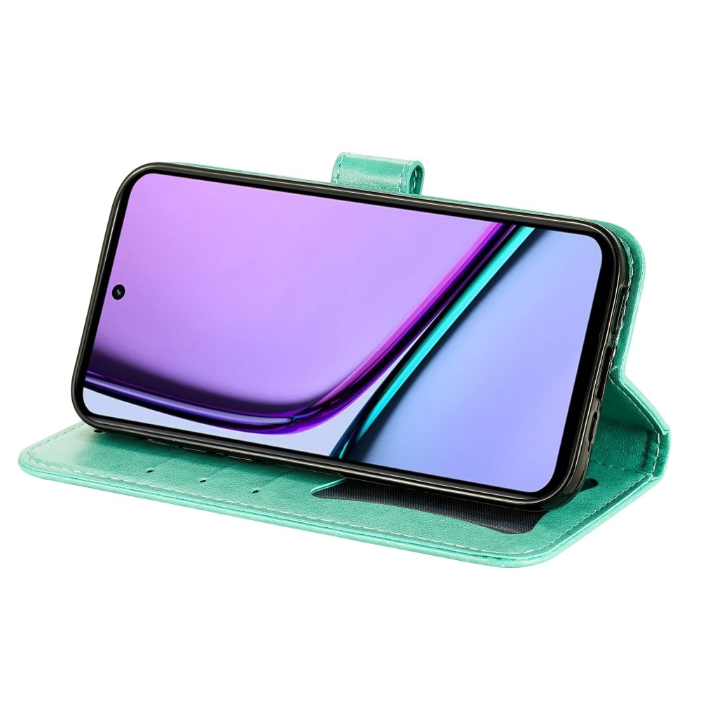 Mandala knížkové pouzdro na Realme C67 - modrozelené