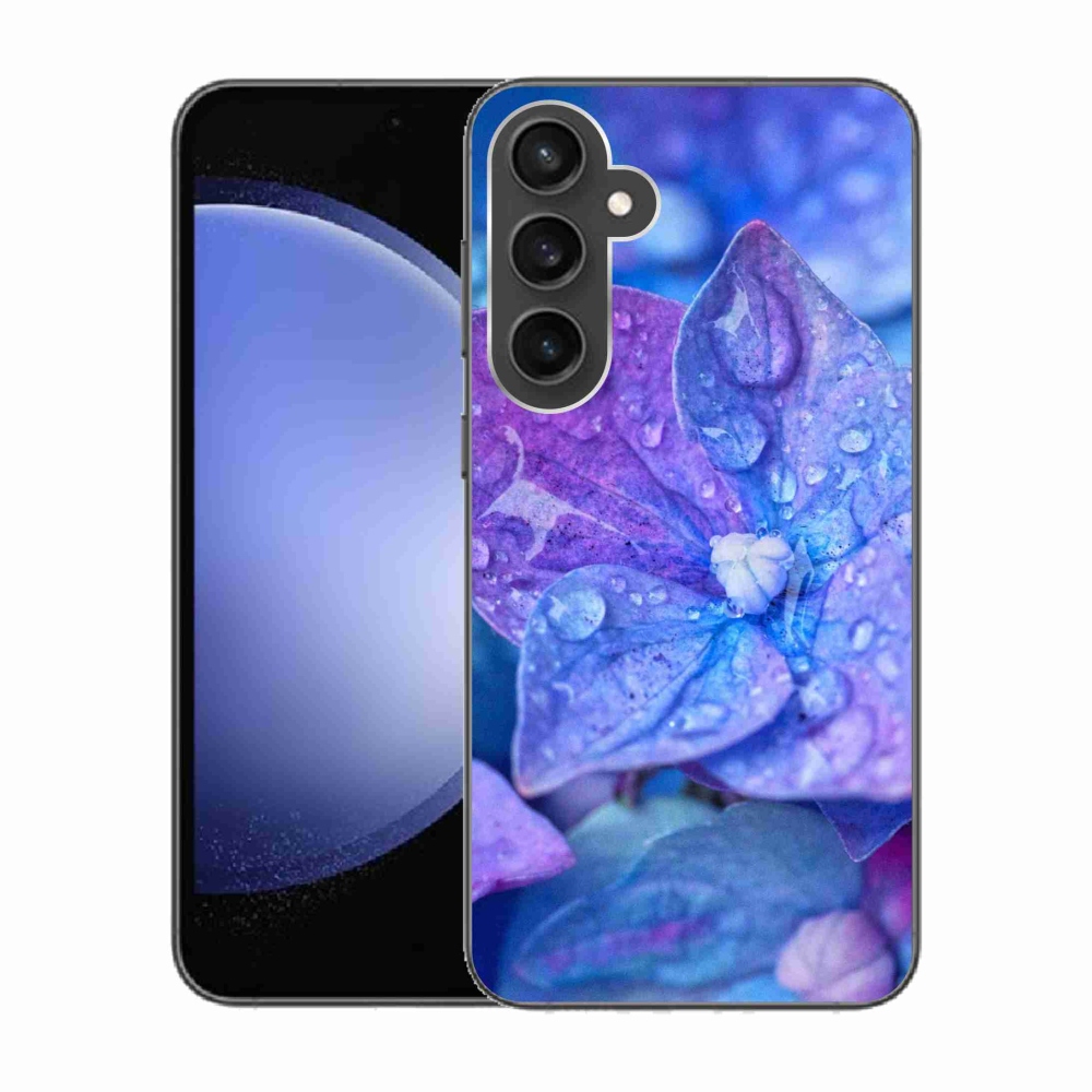 Gelový kryt mmCase na Samsung Galaxy S23 FE - fialový květ