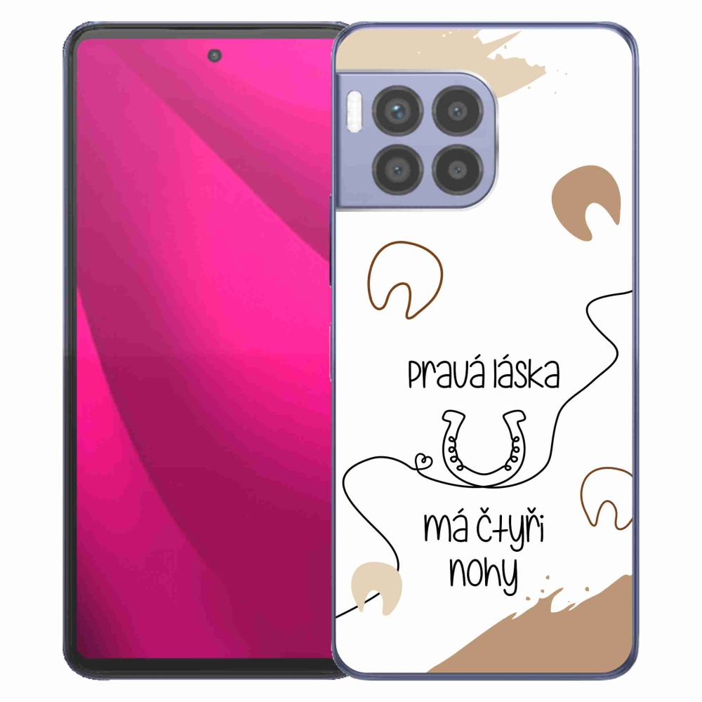 Gelový kryt mmCase na T-Mobile T Phone 2 Pro - koňský motiv bílé pozadí