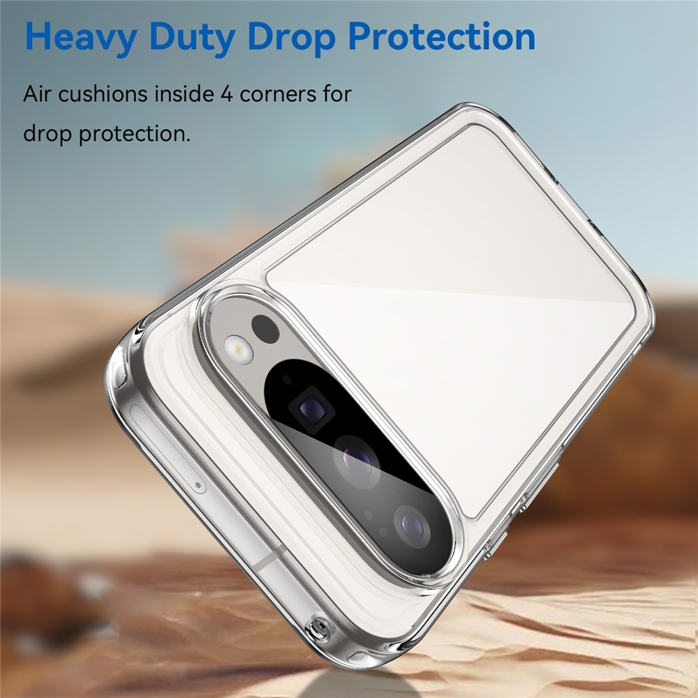 Gelový obal s pevnými zády na Google Pixel 10 Pro/Pixel 10 - průhledný