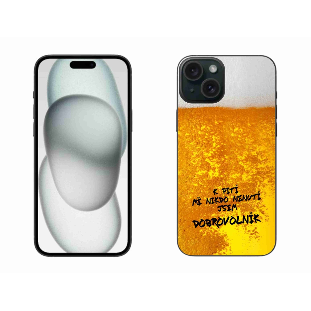 Gelový kryt mmCase na iPhone 15 Plus - pivní motiv 4