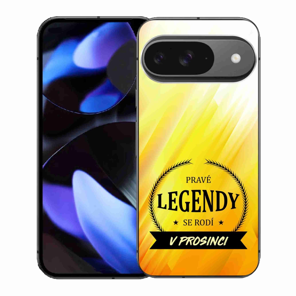Gelový kryt mmCase na Google Pixel 9/9 Pro - legendy v prosinci žluté pozadí