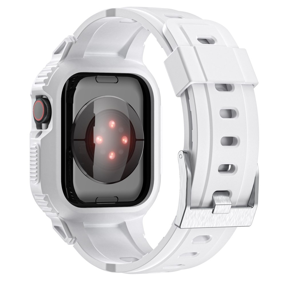 Drop ochranné silikonové pouzdro s řemínkem na Apple Watch Ultra 49mm - bílé