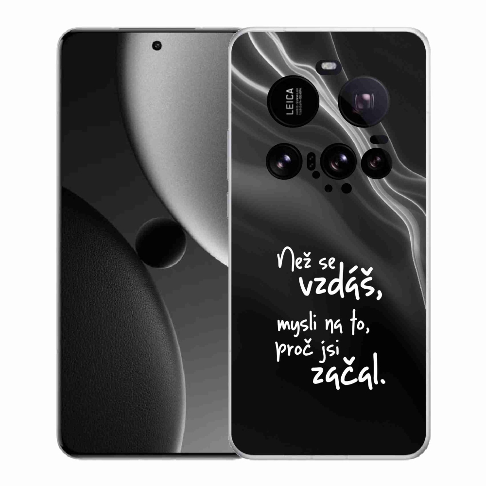 Gelový kryt mmCase na Xiaomi 15 Ultra - citát 2 černé pozadí