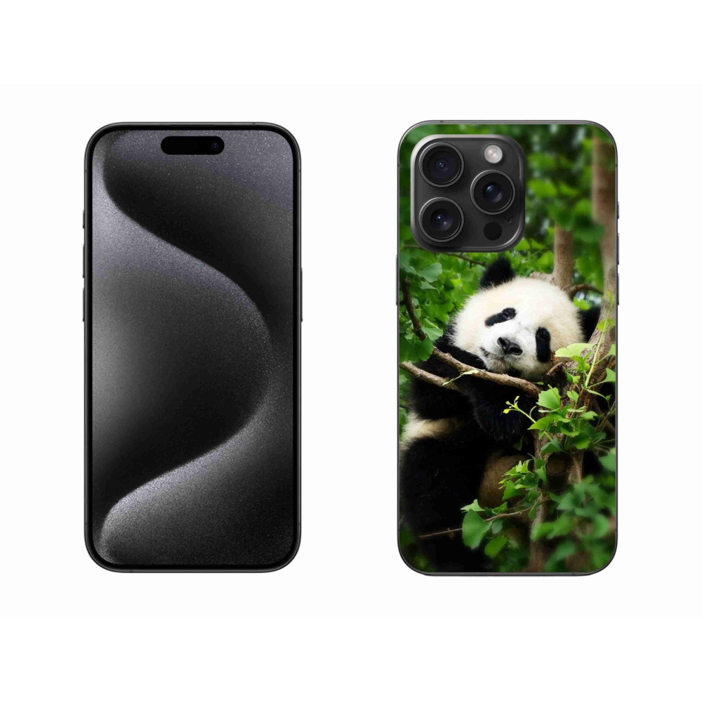 Gelový kryt mmCase na iPhone 15 Pro Max - panda