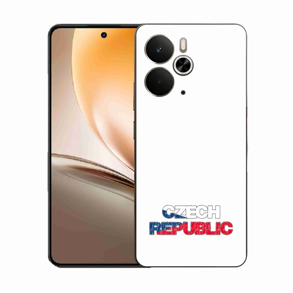 Gelový kryt mmCase na Realme 14 5G - Czech Republic bílé pozadí