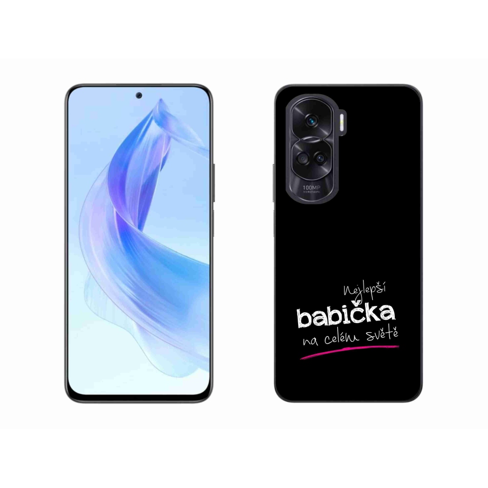 Gelový kryt mmCase na Honor 90 Lite - nejlepší babička 4 černé pozadí
