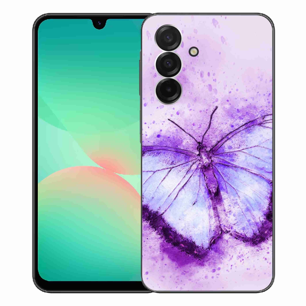 Gelový kryt mmCase na Samsung Galaxy A26 5G - fialový motýl