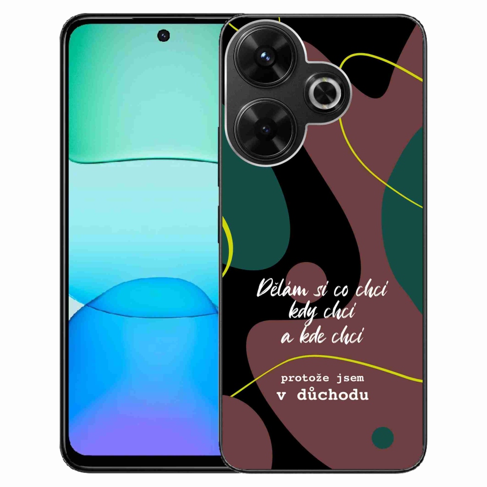 Gelový kryt mmCase na Xiaomi Redmi 13 4G/Poco M6 4G  - vtipný text 10 černé pozadí