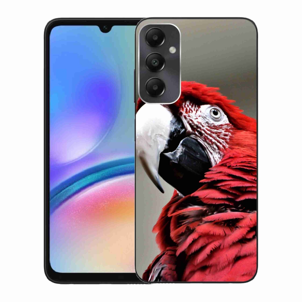 Gelový obal mmCase na Samsung Galaxy A05s - papoušek ara červený