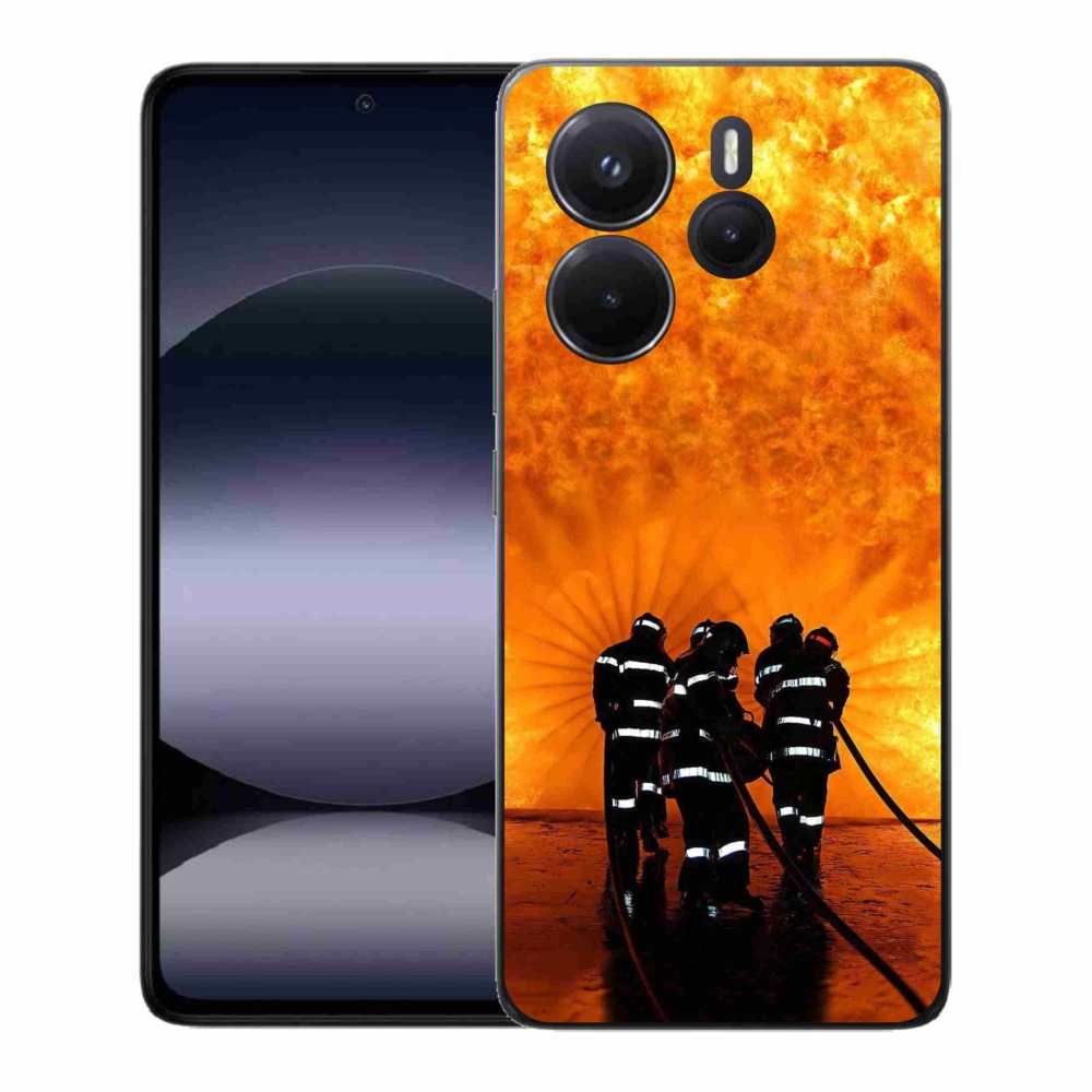 Gelový kryt mmCase na Xiaomi Redmi Note 14 - požár