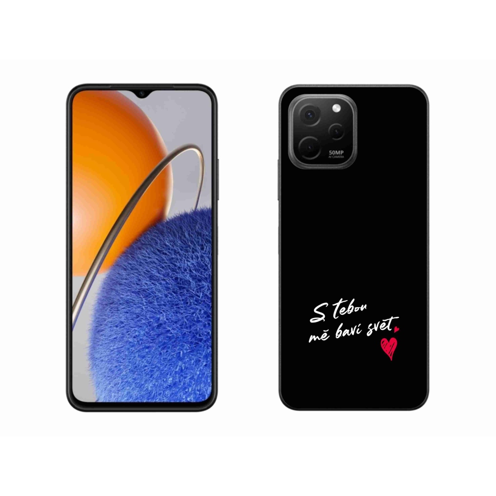 Gelový kryt mmCase na Huawei Nova Y61 - zamilovaný text 1 černé pozadí