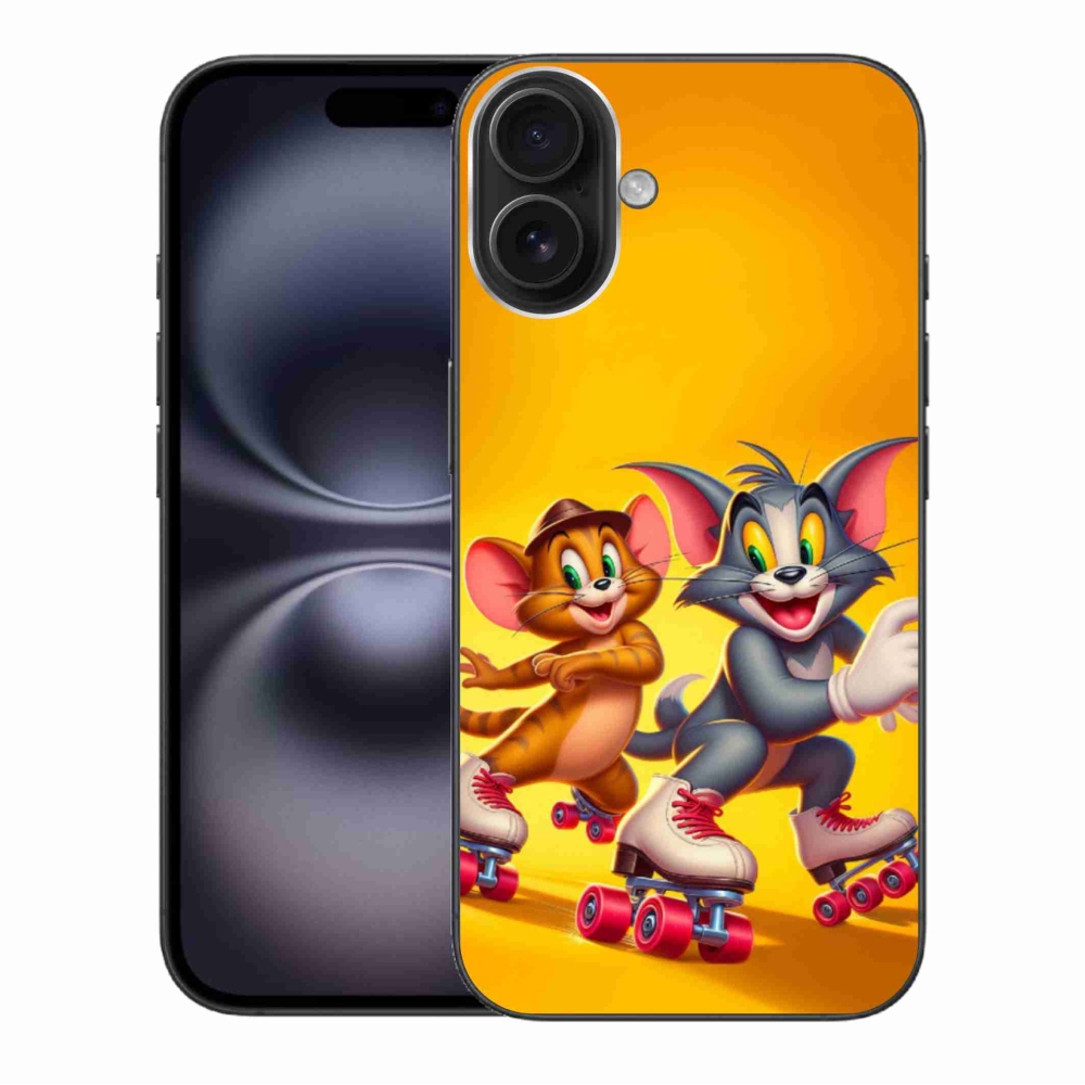 Gelový kryt mmCase na iPhone 16 Plus - tom a jerry