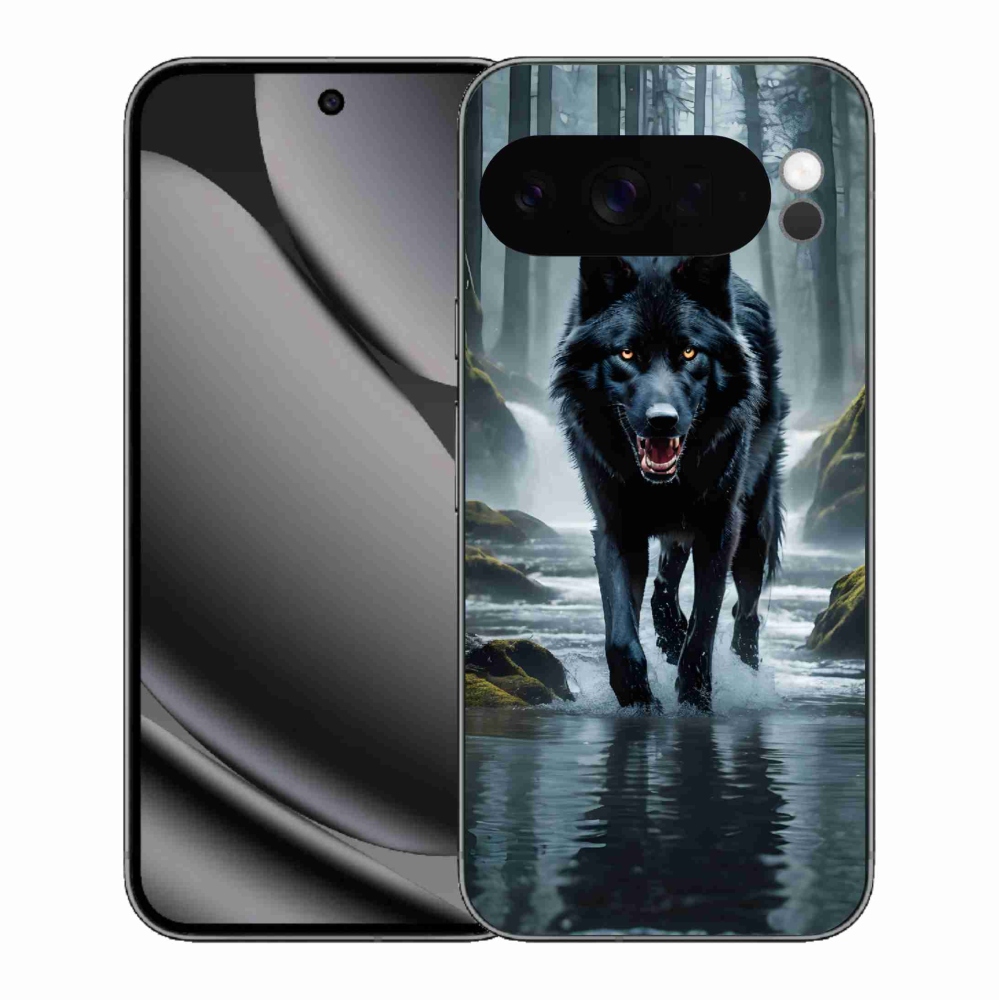 Gelový kryt mmCase na Google Pixel 10 Pro XL - černý vlk