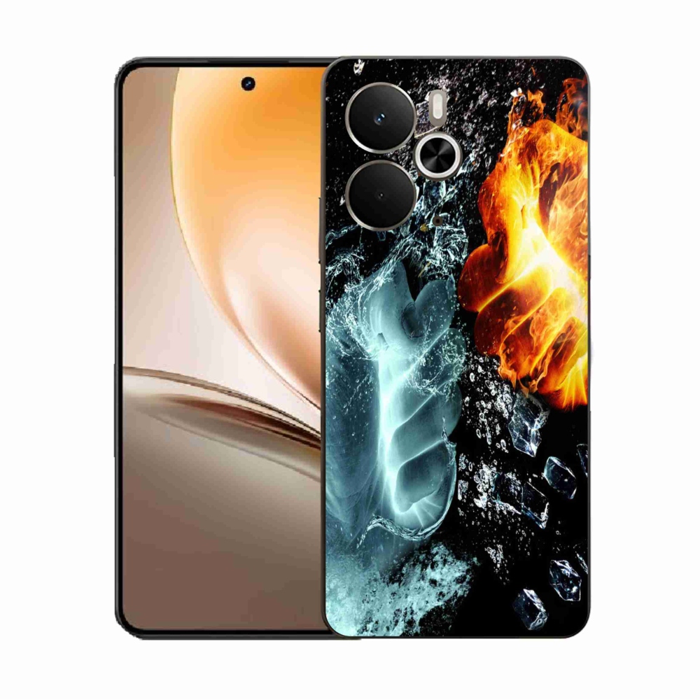 Gelový kryt mmCase na Realme 14 5G - voda a oheň