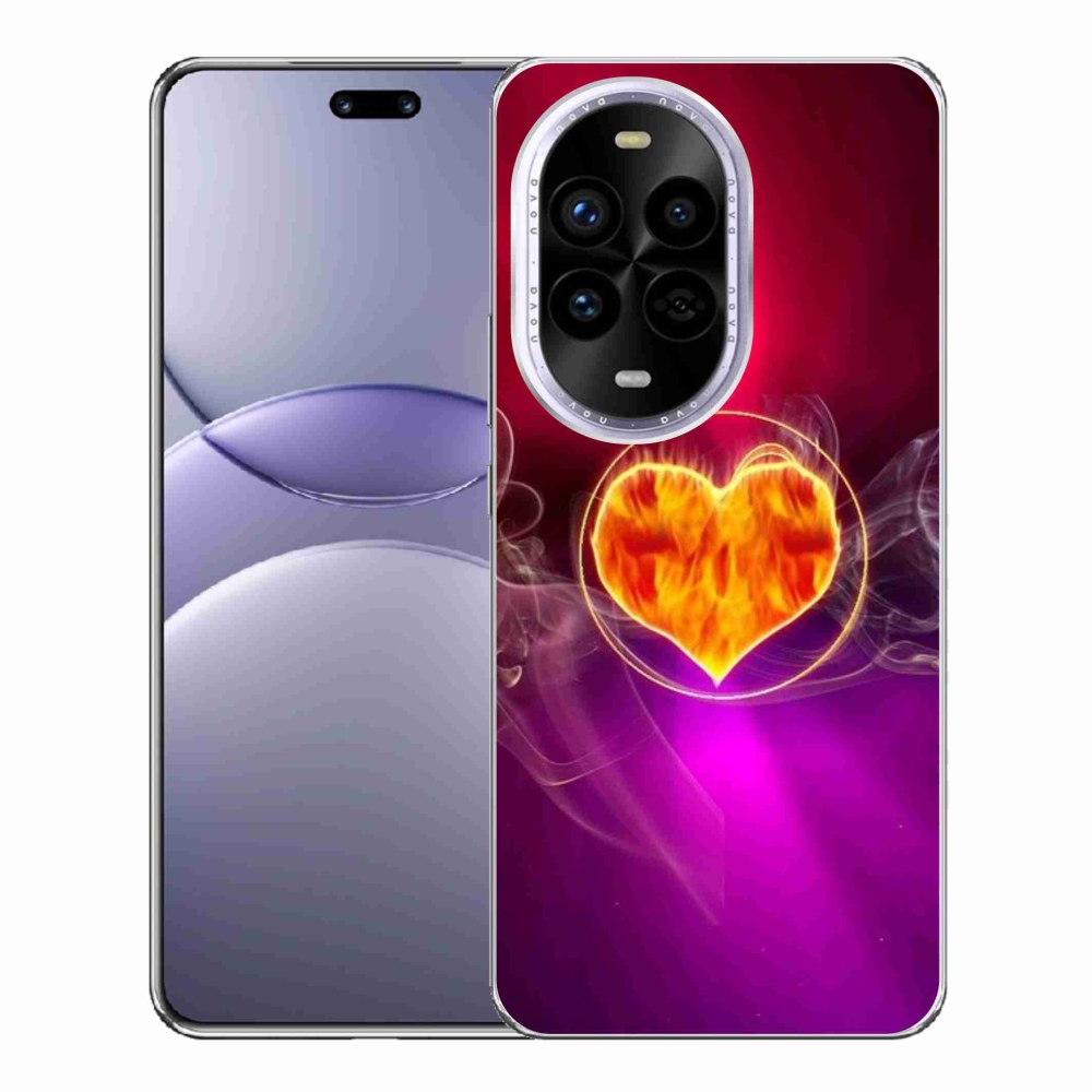 Gelový kryt mmCase na Huawei Nova 13 Pro 5G - ohnivé srdce
