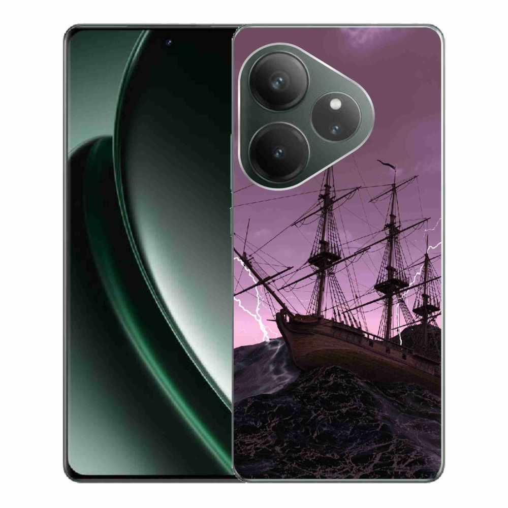 Gelový kryt mmCase na Realme GT 6 5G/GT 6T 5G - loď v bouři