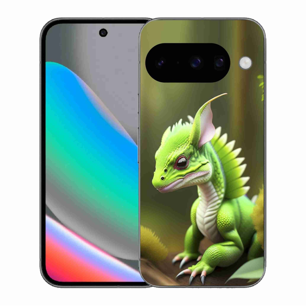 Gelový kryt mmCase na Google Pixel 10 - zelený dráček