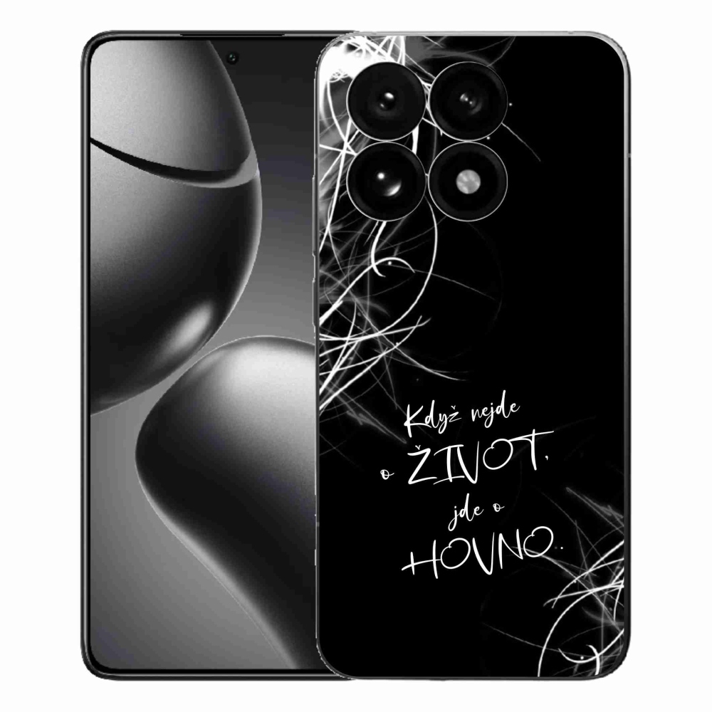 Gelový kryt mmCase na Xiaomi 15T - vtipný text 16 černé pozadí