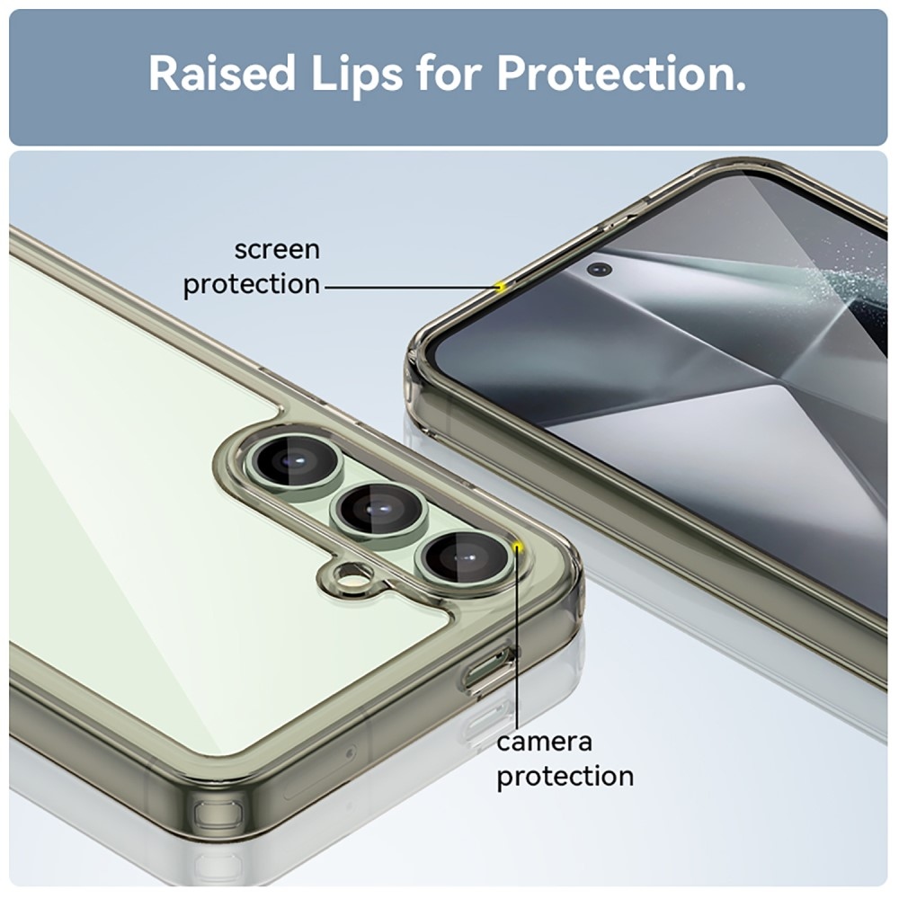 Gelový obal s pevnými zády na Samsung Galaxy S24 FE - šedý