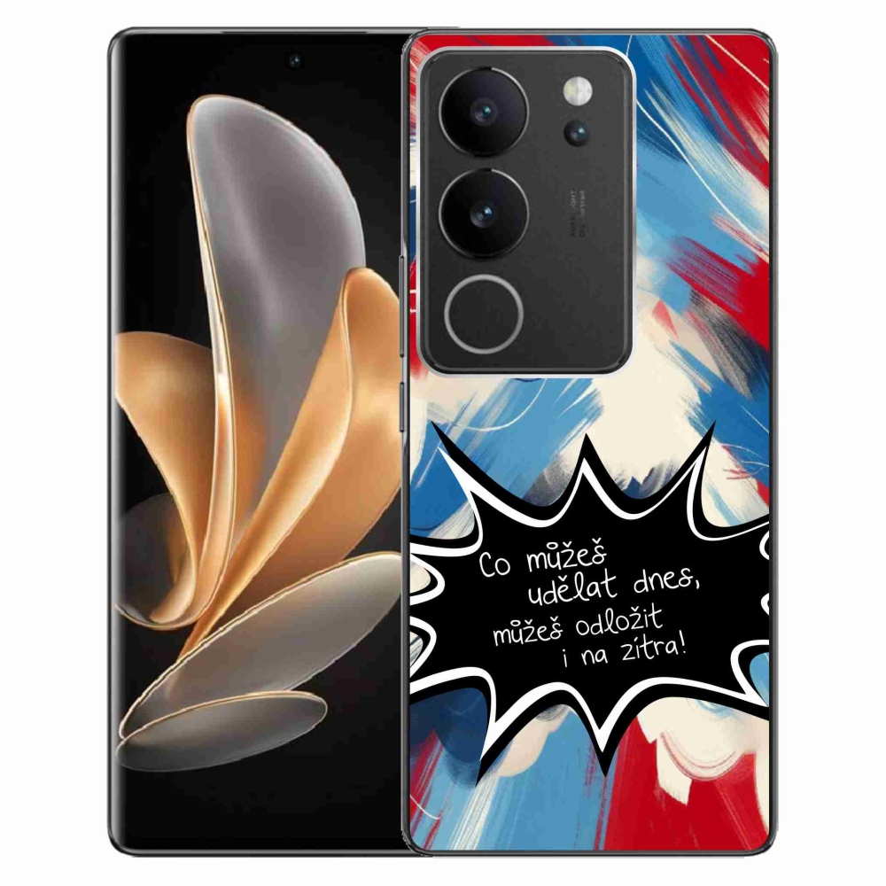 Gelový kryt mmCase na Vivo V29 5G - vtipný text 9 černé pozadí