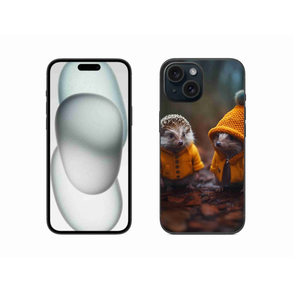 Gelový kryt mmCase na iPhone 15 - ježci
