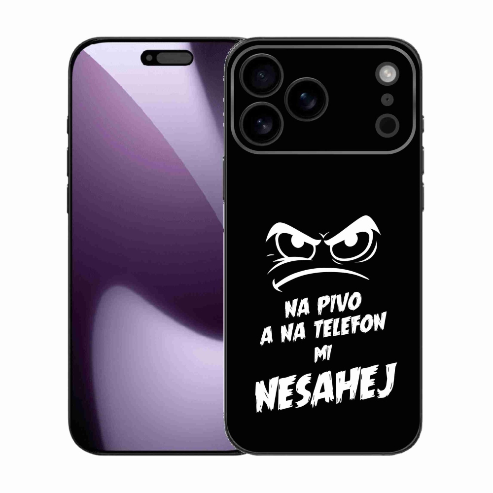 Gelový kryt mmCase na iPhone 17 Pro Max - pivní motiv 2 černé pozadí