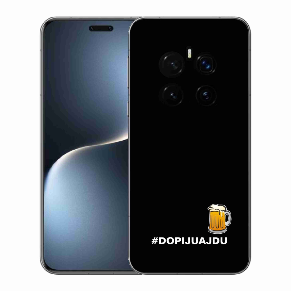 Gelový kryt mmCase na Honor Magic 7 Pro 5G - pivní motiv 1 černé pozadí