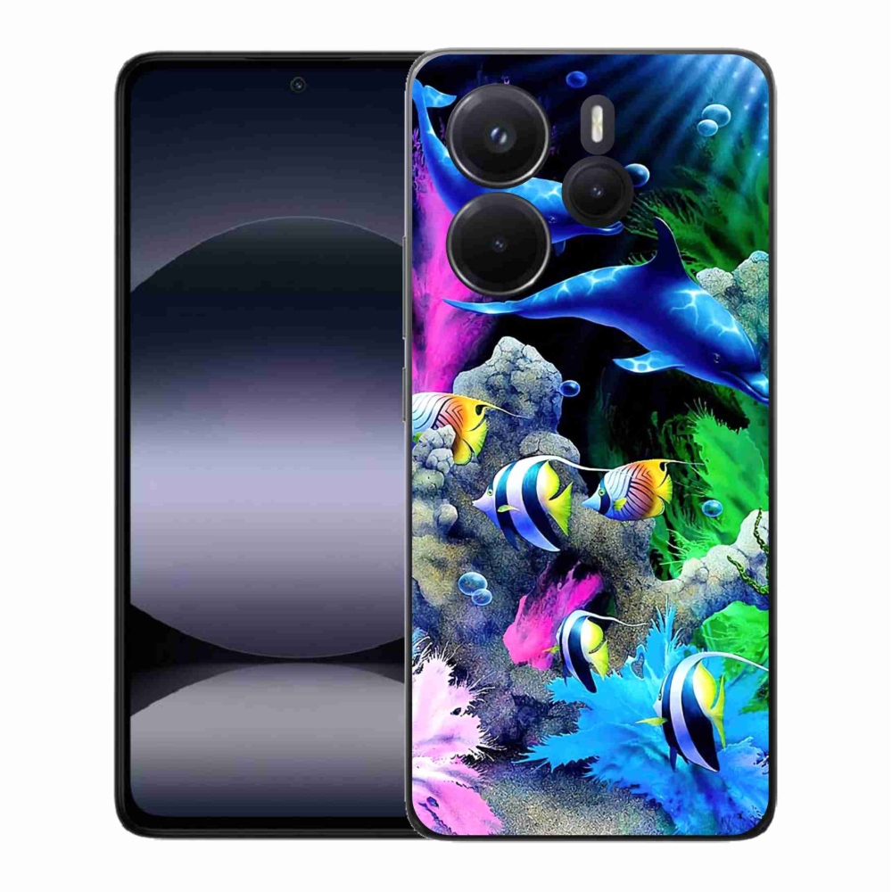 Gelový kryt mmCase na Xiaomi Redmi Note 14 - mořský svět